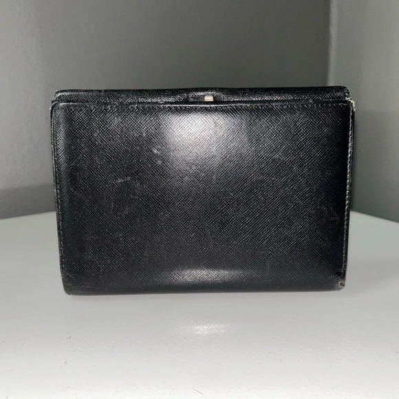 Prada Black Saffiano Leather Wallet (missing clamp) - Picture 4 of 15